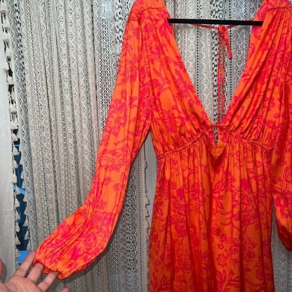 Free People x Revolve Soli Mini Dress - Tropical Mini Dress with Loose sleeves